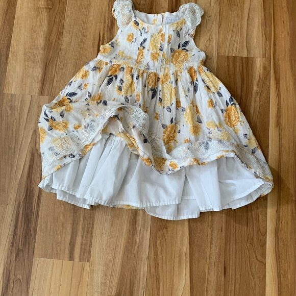 Tahari Yellow Floral Kids Dress - Picture 6 of 12
